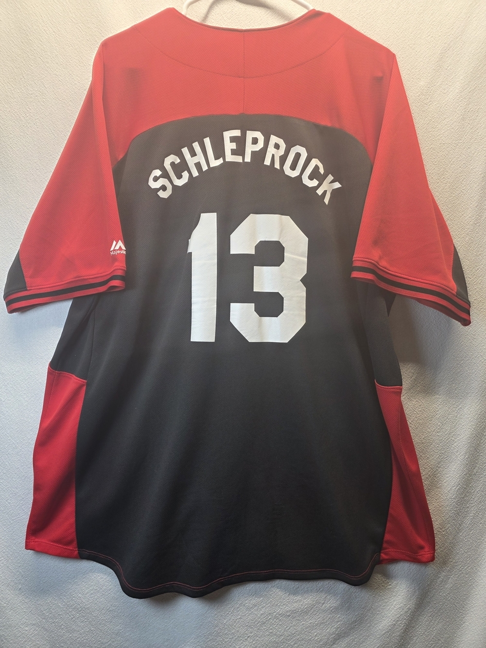 Majestic Red Cincinnati Baseball Jersey - Men's Button-Up Shirt Schleprock # 13 - Picture 6 of 10
